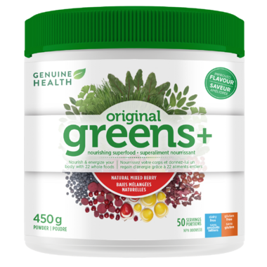 Greens+ Natural Mixed Berry Flavour - 450g - Genuine Health - Health & Body Nutrition