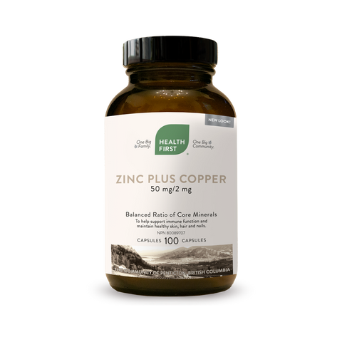 Zinc Plus Copper 50mg - 100caps - Health First - Health & Body Nutrition 